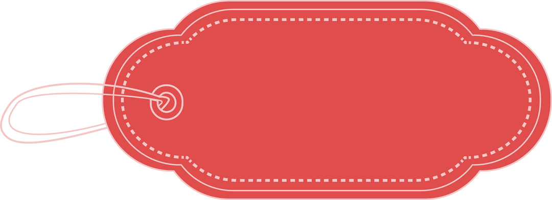 Blank Red Tag Label on Transparent Background for Retail Design