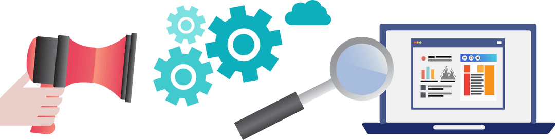 Transparent Digital Technology Communication Vector