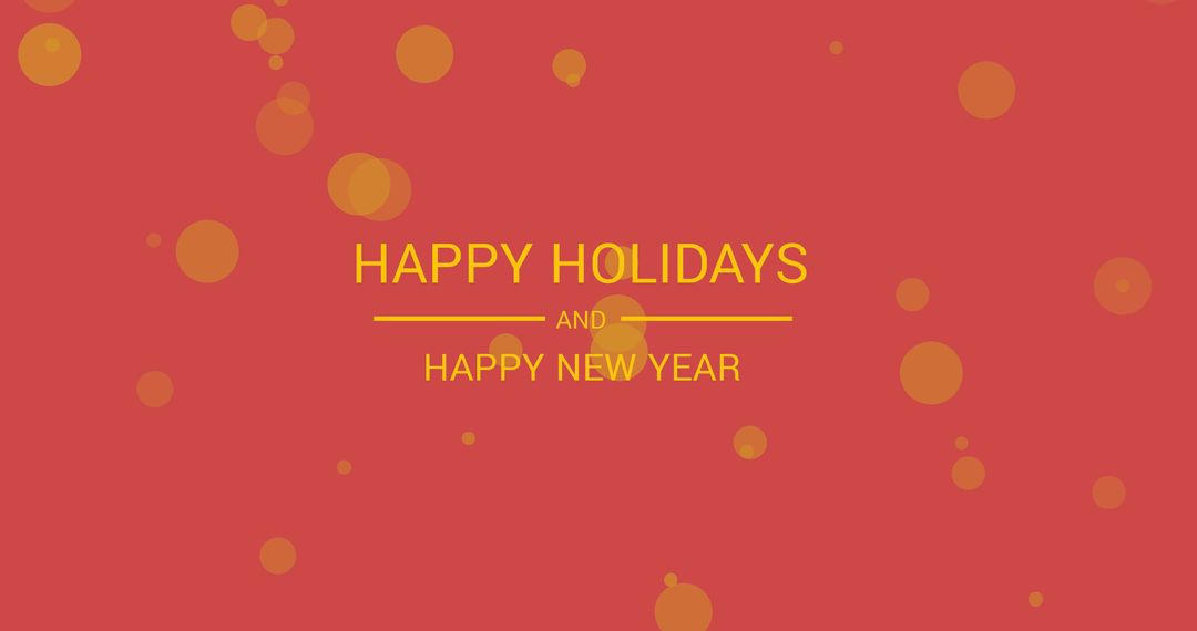 Festive Holiday and New Year Greeting on Red Background