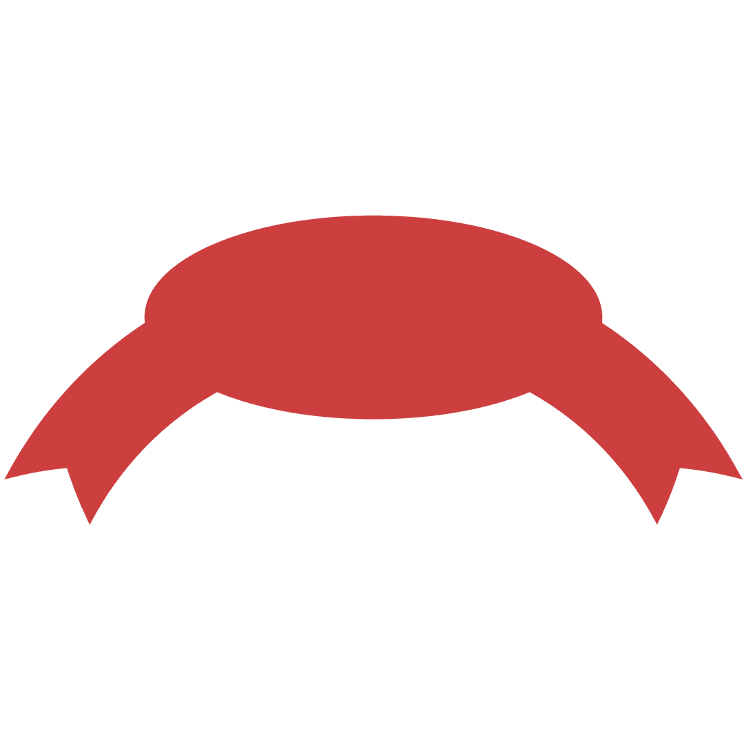 Abstract Red Ribbon Design on Transparent Background