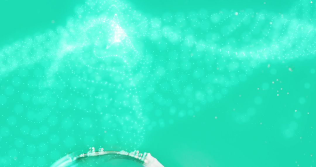 Abstract Liquid Patterned Blue Background with Sparkling Particles