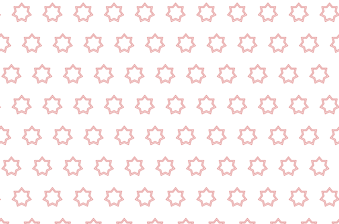 Red Star-Shaped Pattern on Transparent Background