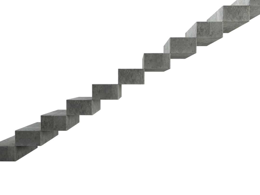 Architectural Floating Gray Stairs on Transparent Background - Download Free Stock Images Pikwizard.com