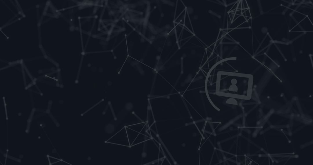 Abstract Digital Connection Web on Dark Background