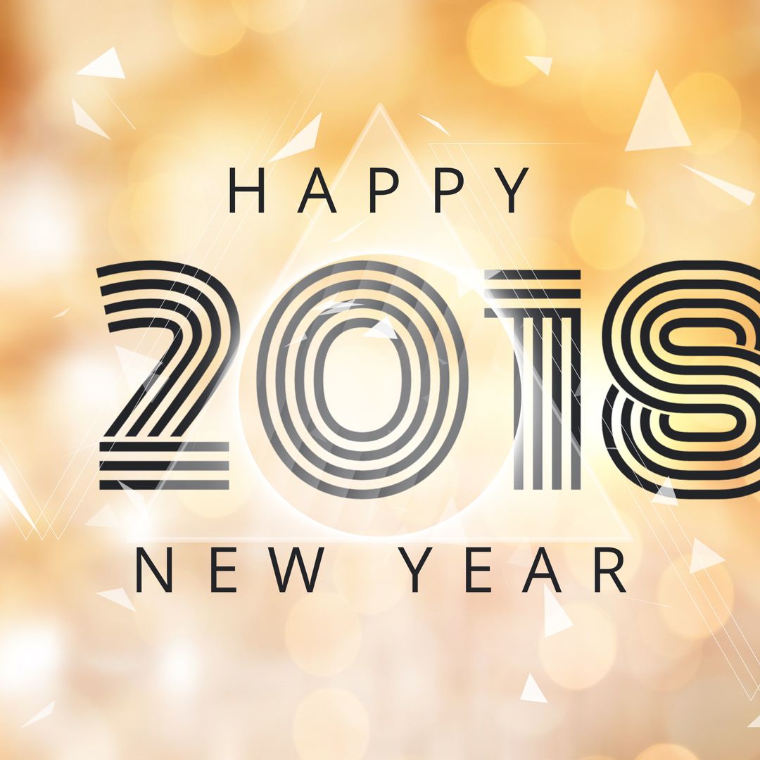 Festive New Year Celebration with Bold Typography Design