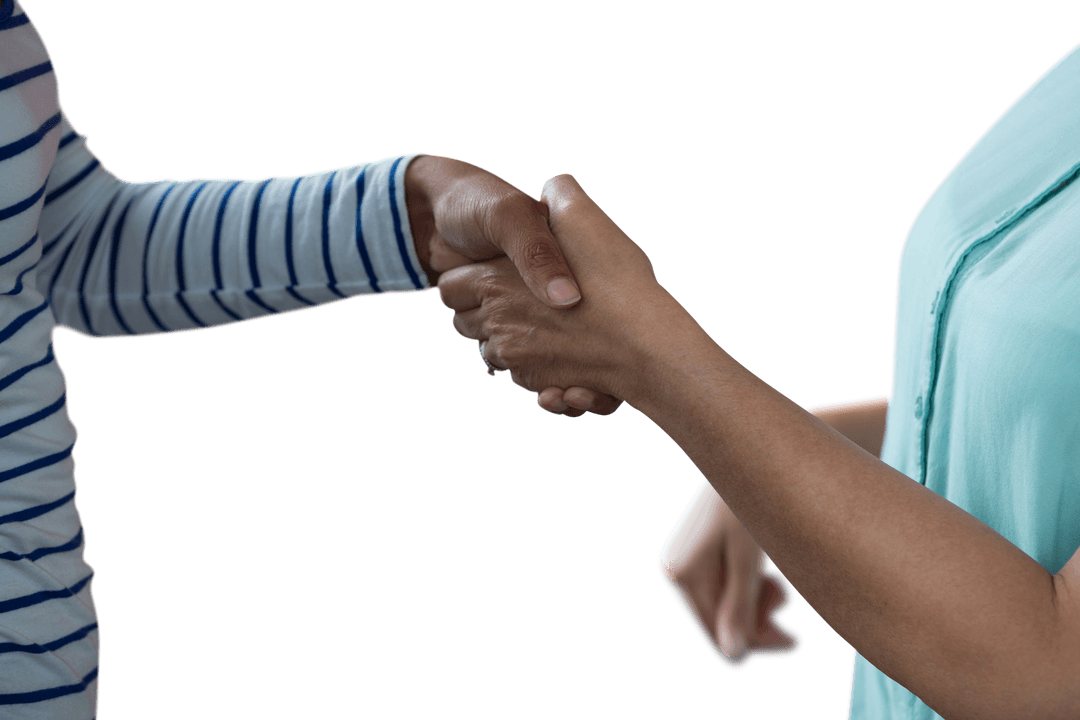 Midsection Handshake with Transparent Background for Business Concepts