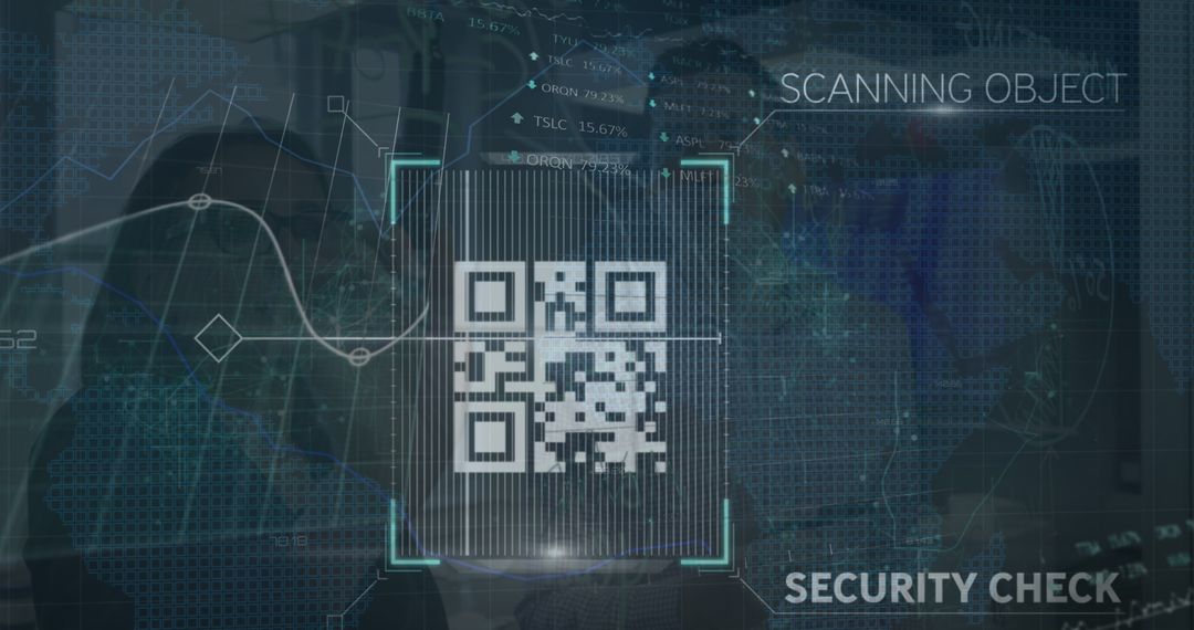 Business Professionals Using QR Technology for Data Security