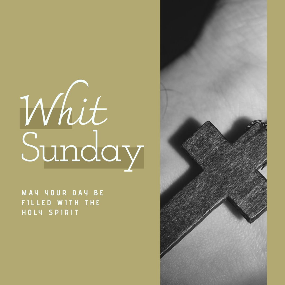 Whit Sunday Concept with Rosary Cross Illustrating Faith - Download Free Stock Templates Pikwizard.com