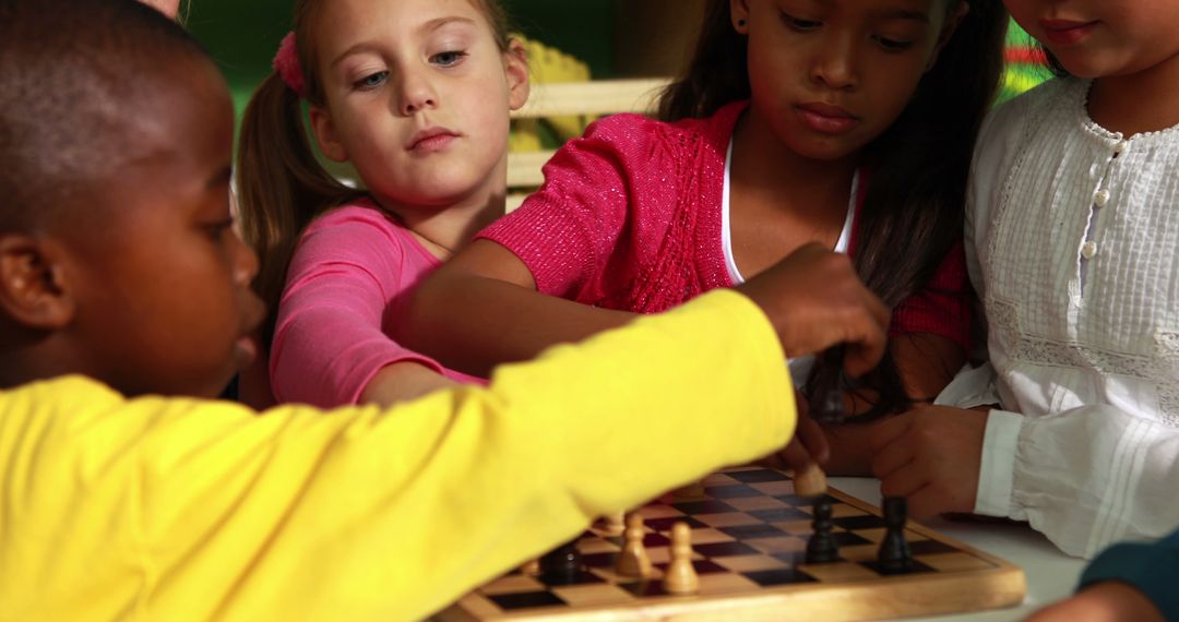 Diverse Group of Children Playing Chess - Free Images, Stock Photos and Pictures on Pikwizard.com