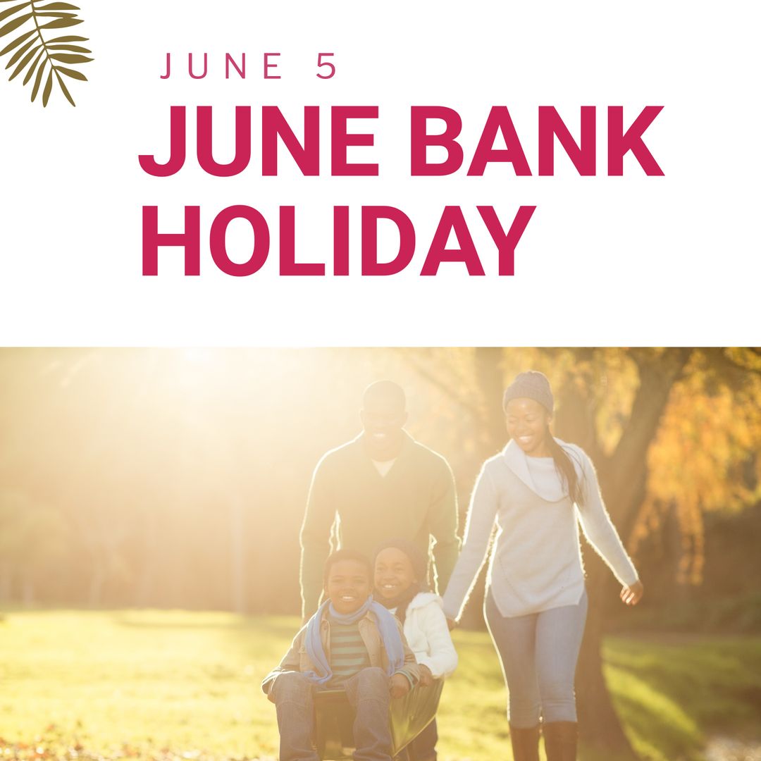 Happy Family Enjoying June Bank Holiday in Summer Park