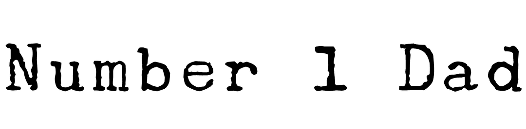Number 1 Dad Text on Transparent Background for Father's Day