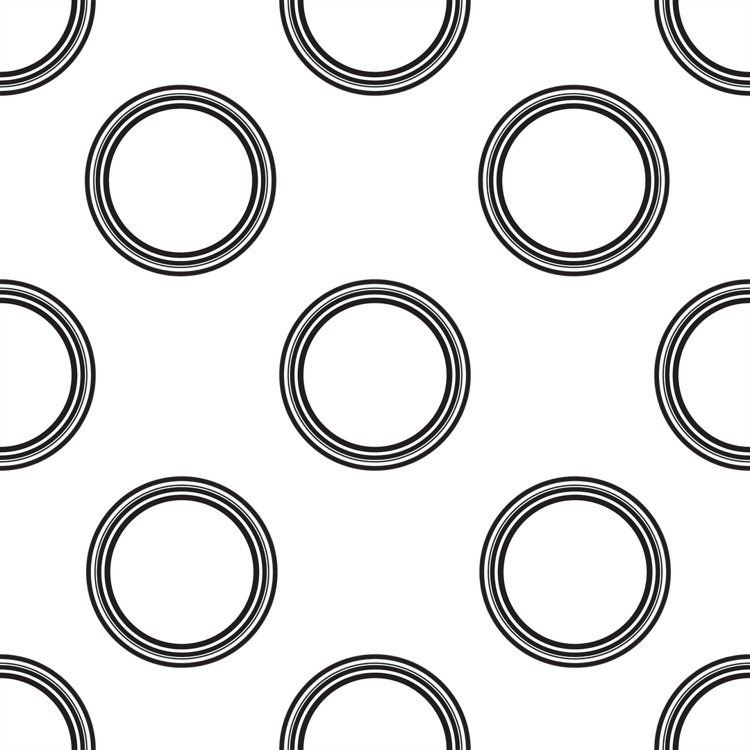 Seamless Pattern of White Circles on Transparent Background