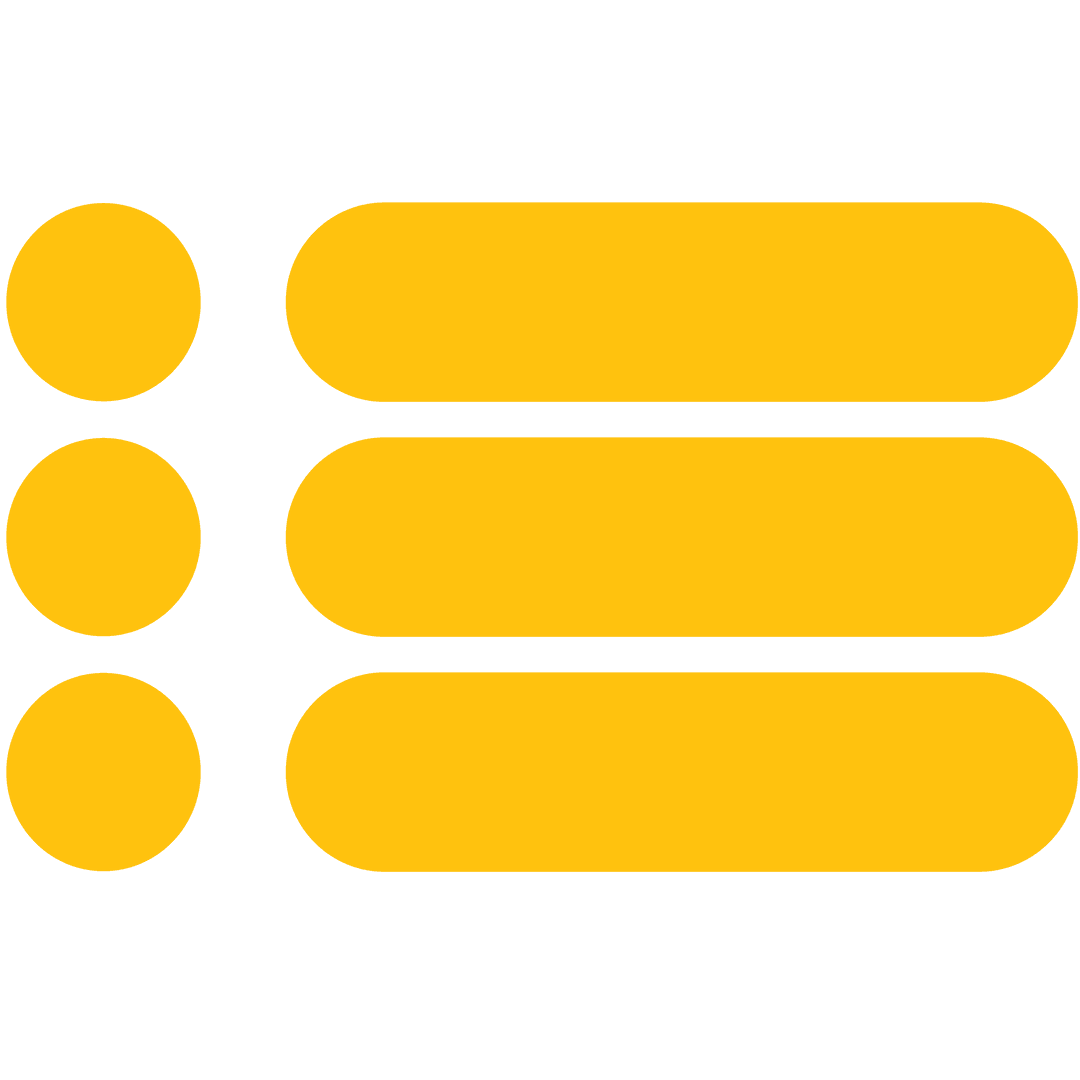 Yellow Abstract Circular Text Icon on Transparent Background