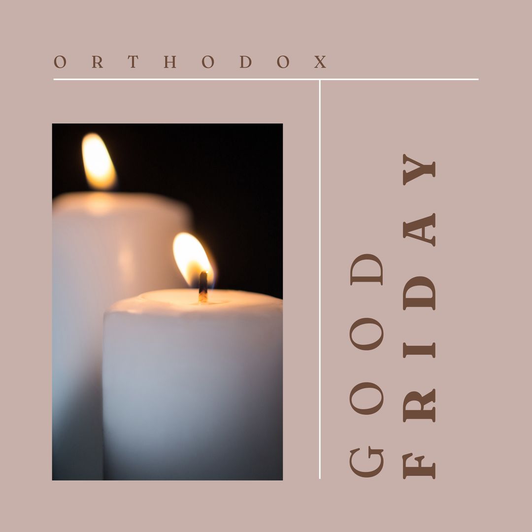 Orthodox Good Friday with Flickering Candlelight