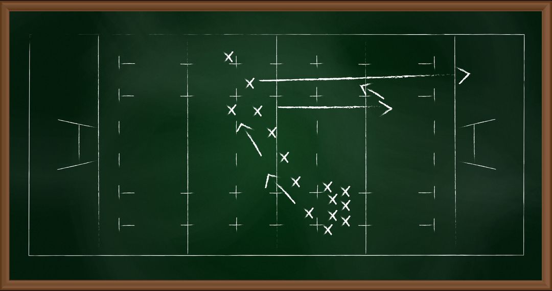 Chalkboard Football Strategy Game Plan Diagram - Free Images, Stock Photos and Pictures on Pikwizard.com