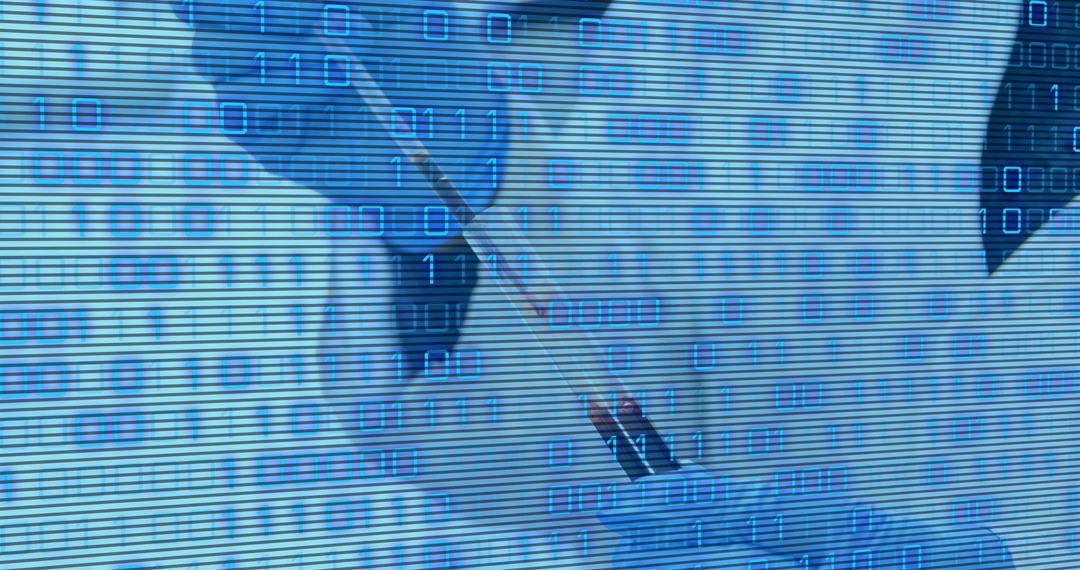 Digital Data Overlay with Doctor Holding Test Tube