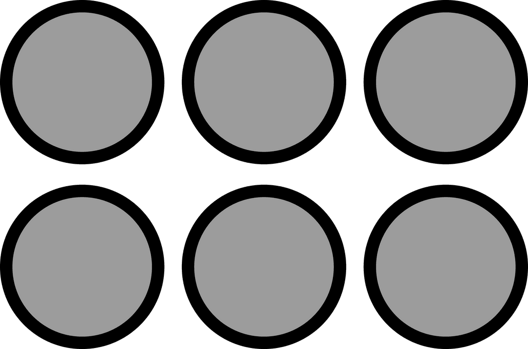 Grey Circles Row on Transparent Background Vector Illustration