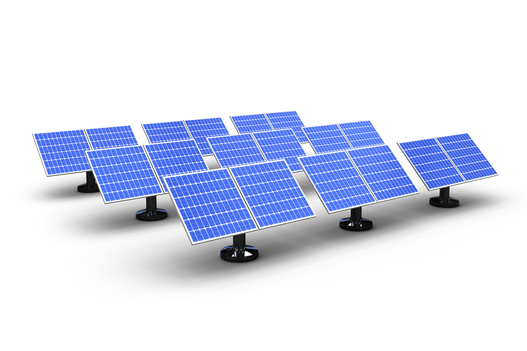 Digital Illustration of Photovoltaic Panels Transparent Background - Download Free Stock Images Pikwizard.com