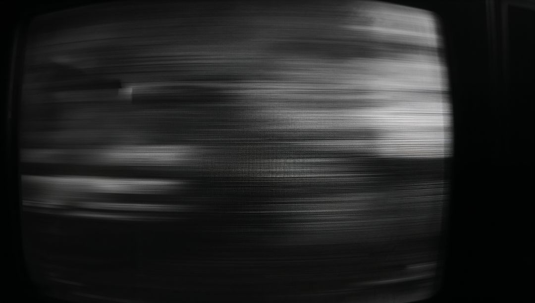 Glitchy Retro CRT Screen with Monochrome Digital Noise Pattern