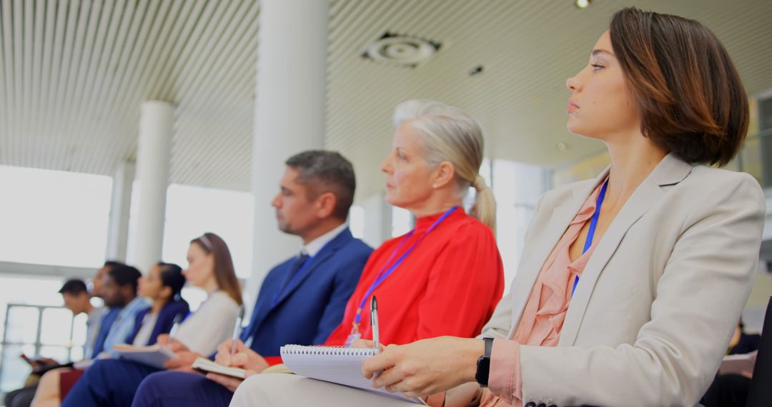 Professionals Taking Notes in Business Seminar Setting