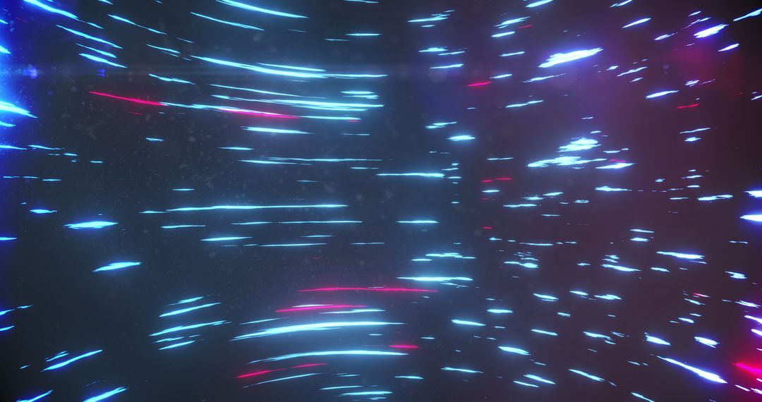 Abstract Neon Glowing Light Trails in Seamless Motion Loop