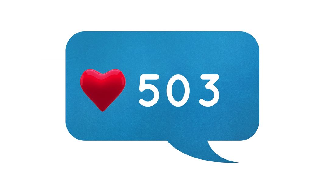 Social Media Like Count on Speech Bubble Icon