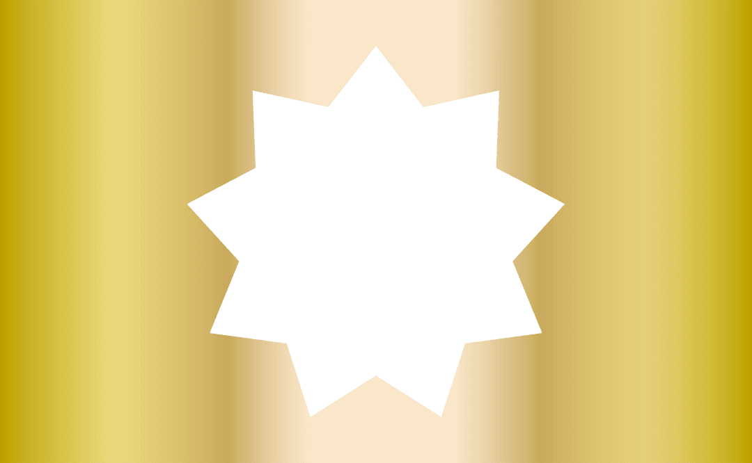 Geometric Black Star Shape on Transparent Gradient