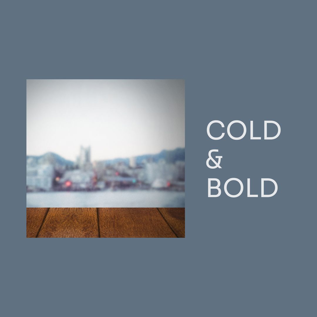 Bold Contrast Text Over Serene Winter Scene
