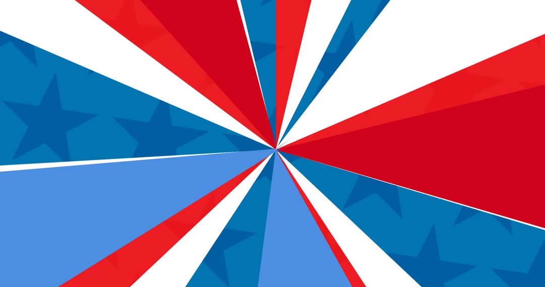 Abstract Pattern with American Flag Colors and Stars