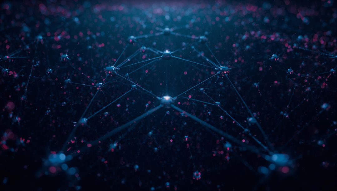 Futuristic Network Cyber Connection with Glowing Nodes and Lines