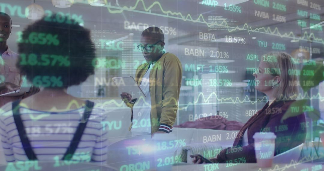 Holographic Financial Data Overlays in Modern Office Environment