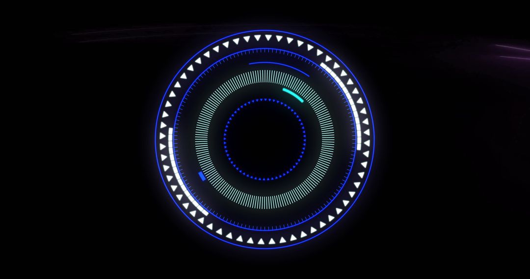 Futuristic Interactive Circular Interface with Glowing Accents