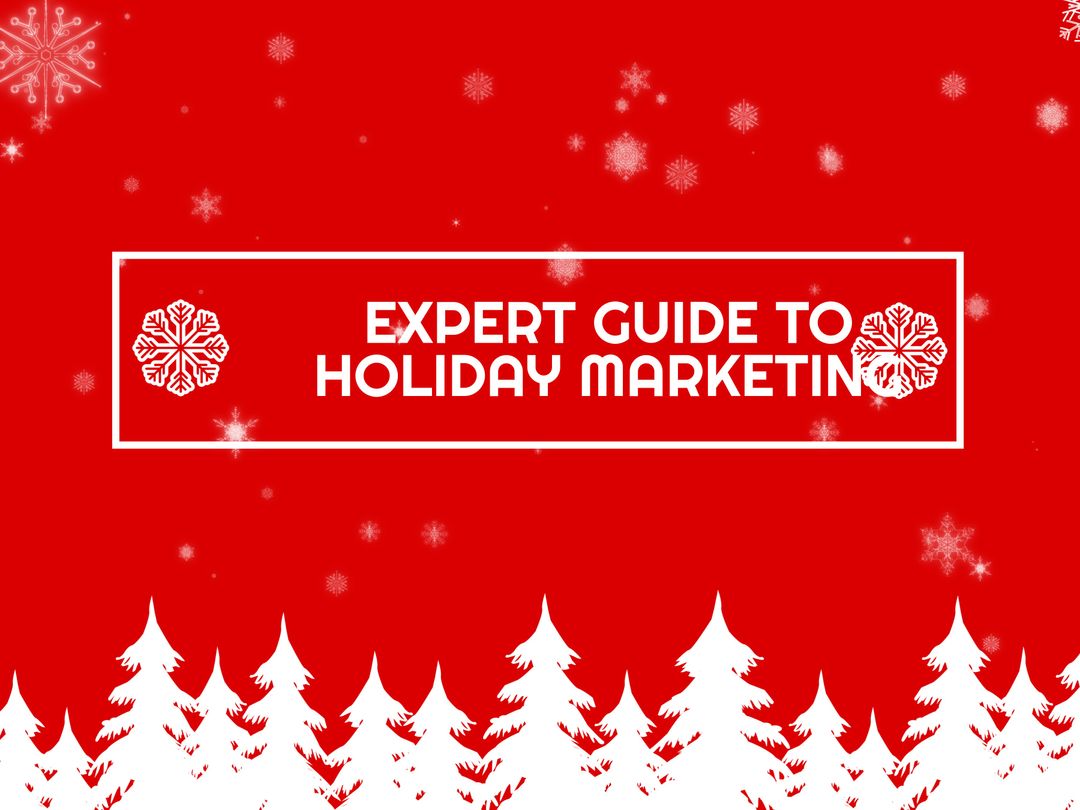 Festive Holiday Marketing Guide Banner with Snowflakes