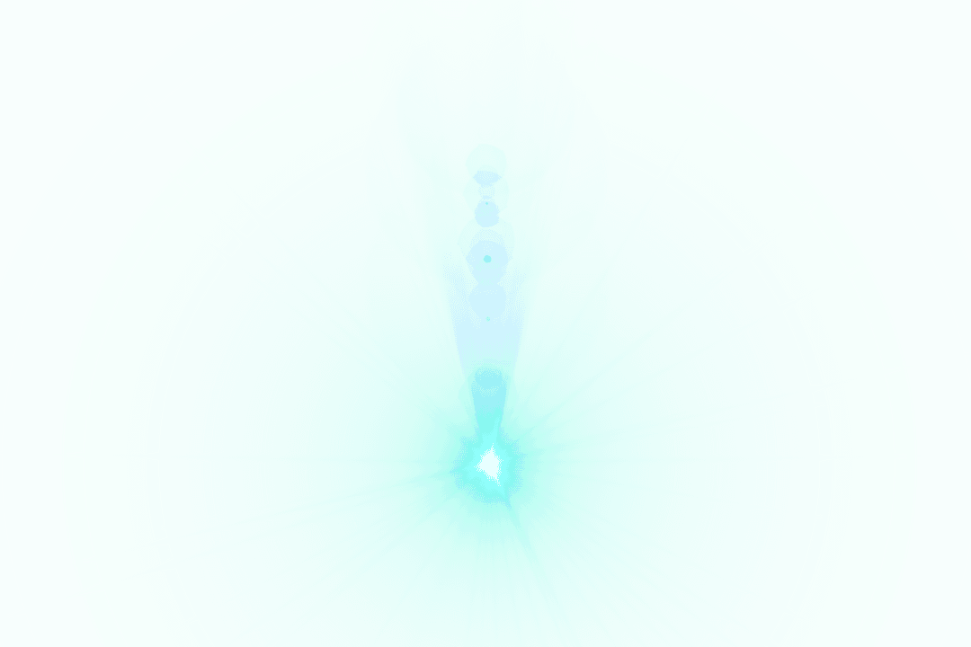 Abstract Blue Green Shape on Transparent Background