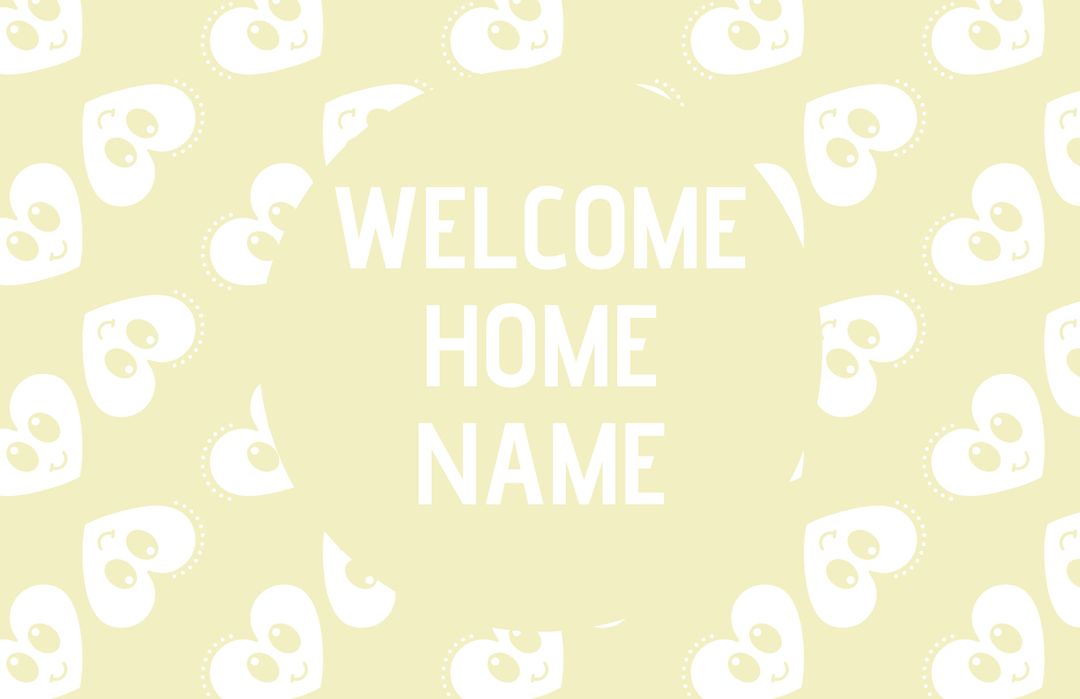 Heartfelt Welcome Home Announcement Card Template
