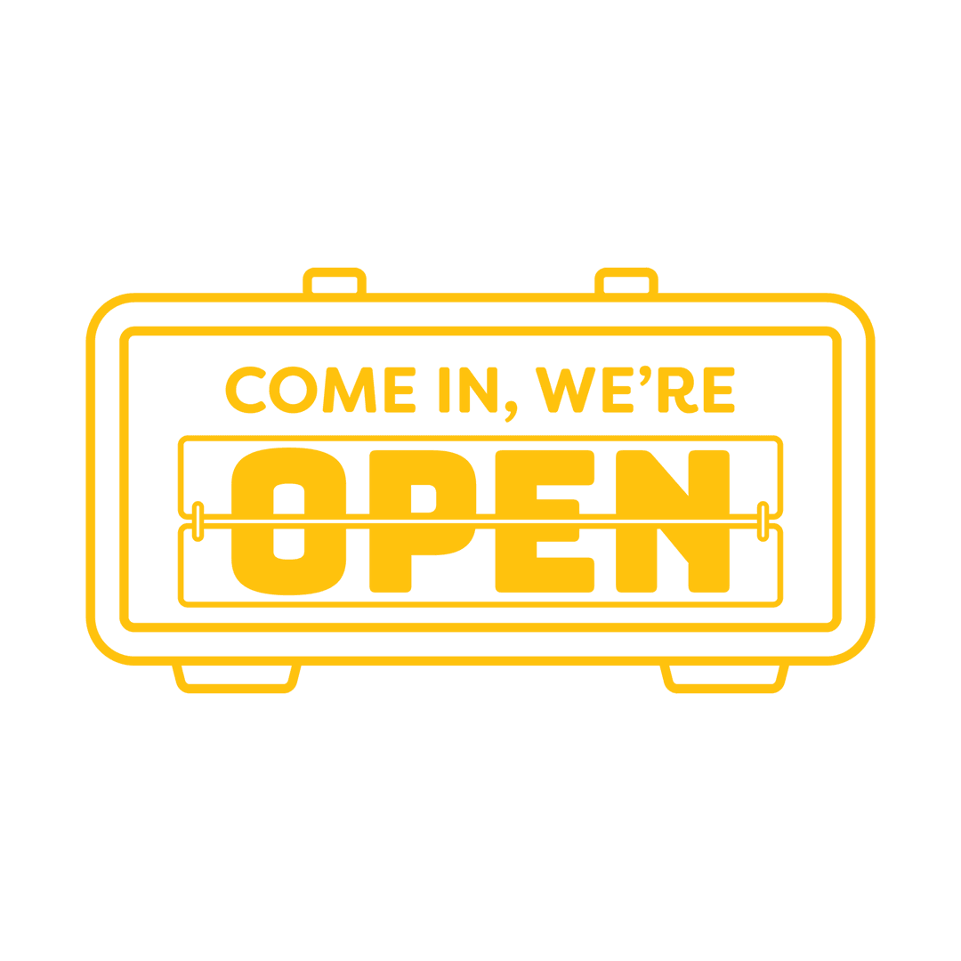 Open Sign Transparent Background for Business