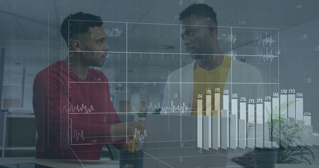 Collaborative Business Meeting with Financial Data Analytics