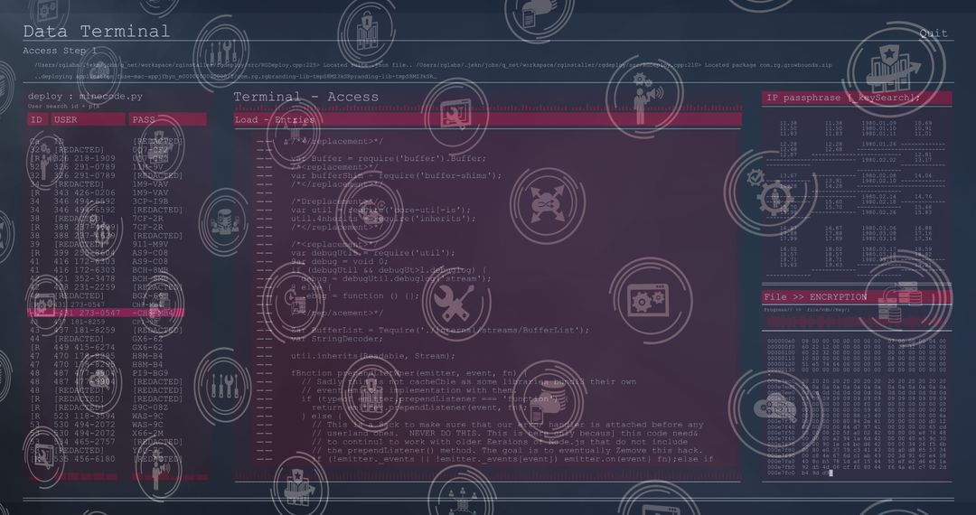 Digital Data Processing with Graphic User Interfaces and Connection Icons - Free Images, Stock Photos and Pictures on Pikwizard.com