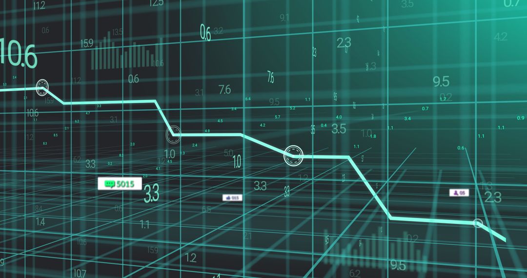 digital financial graph with numerical analysis interface - Free Images, Stock Photos and Pictures on Pikwizard.com