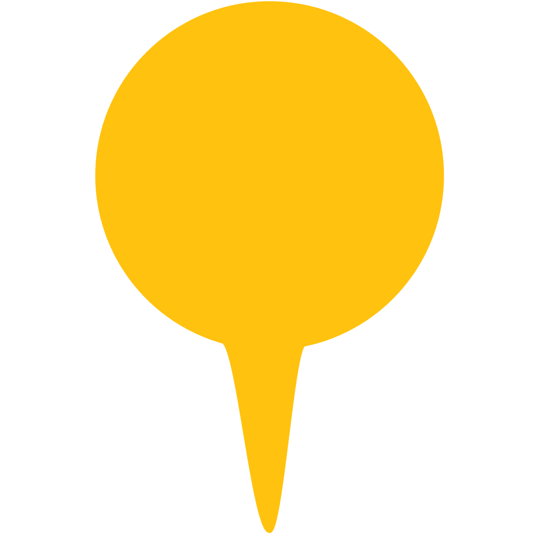 Yellow Pinpoint on Transparent Background for Design