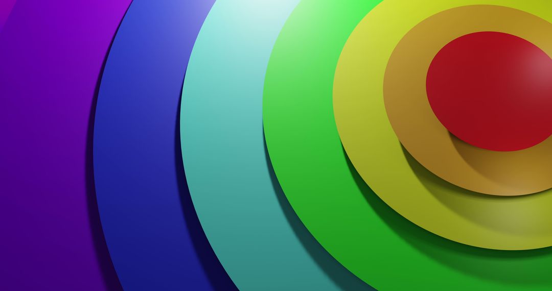 Colorful Overlapping Circles on Rainbow Background - Free Images, Stock Photos and Pictures on Pikwizard.com