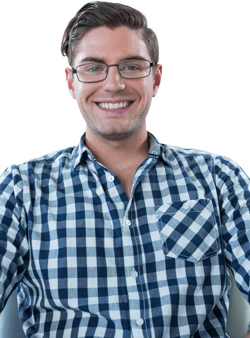 Friendly Smiling Man with Transparent Background