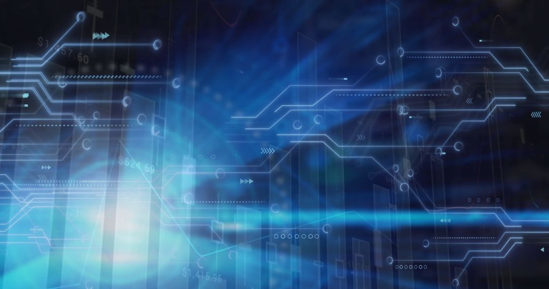 Abstract Digital Network Connection on Technology Background