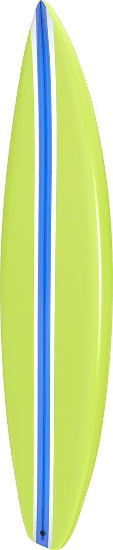Transparent Green and Blue Surfboard with Clean Design