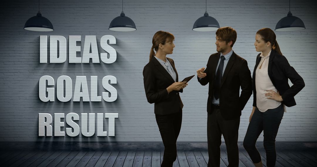 Business Professionals Discussing Ideas and Goals Strategy