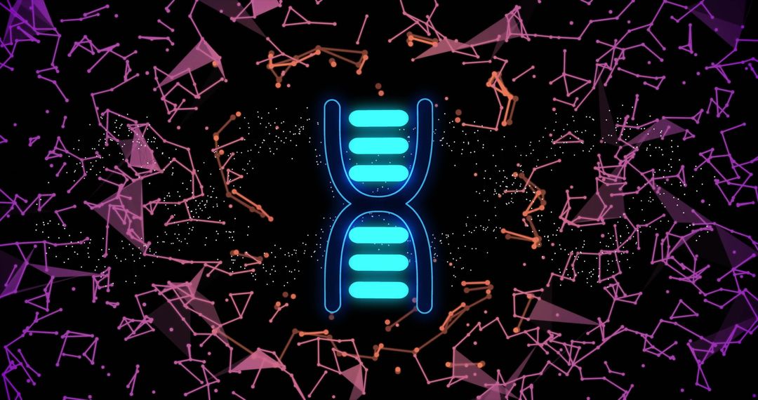 Abstract DNA Strand with Geometric Data Network