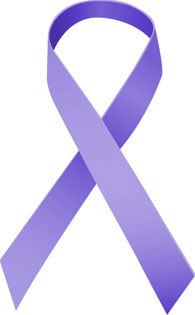 Purple Awareness Ribbon with Transparent Background for Causes