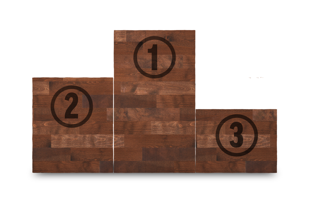 Brown Wooden Podium Winning Display on Transparent Background - Download Free Stock Images Pikwizard.com