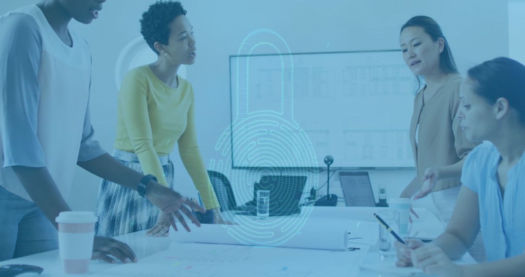 Digital Security Discussion Among Diverse Business Team