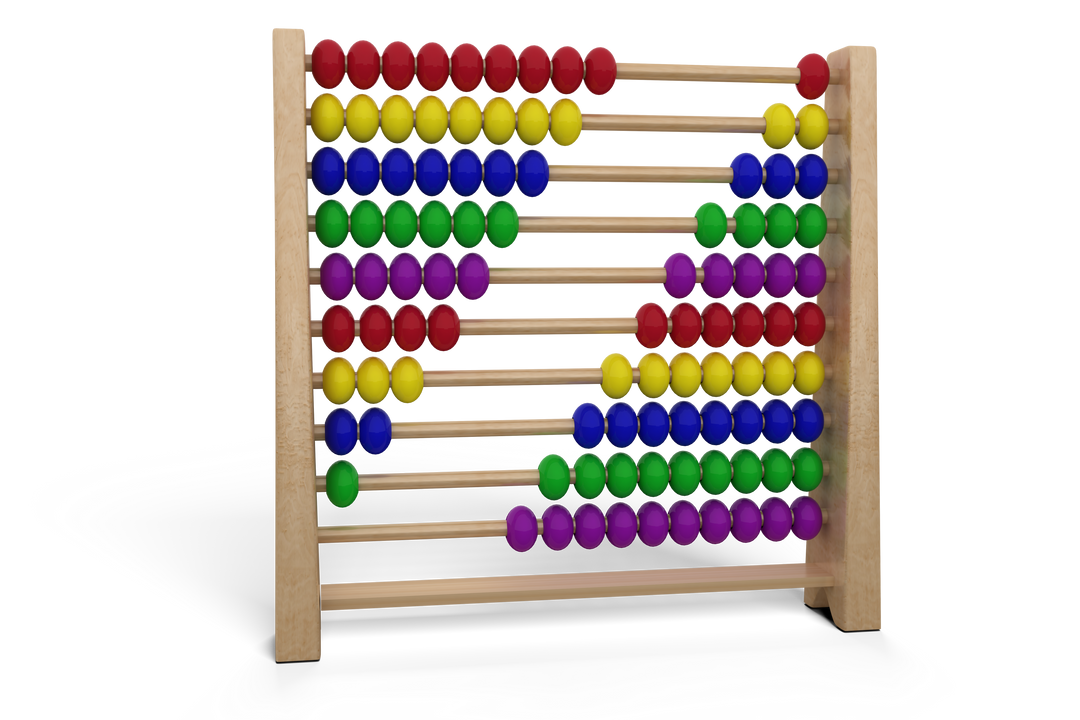 Transparent 3D Image of Colorful Abacus Toy for Learning - Download Free Stock Images Pikwizard.com